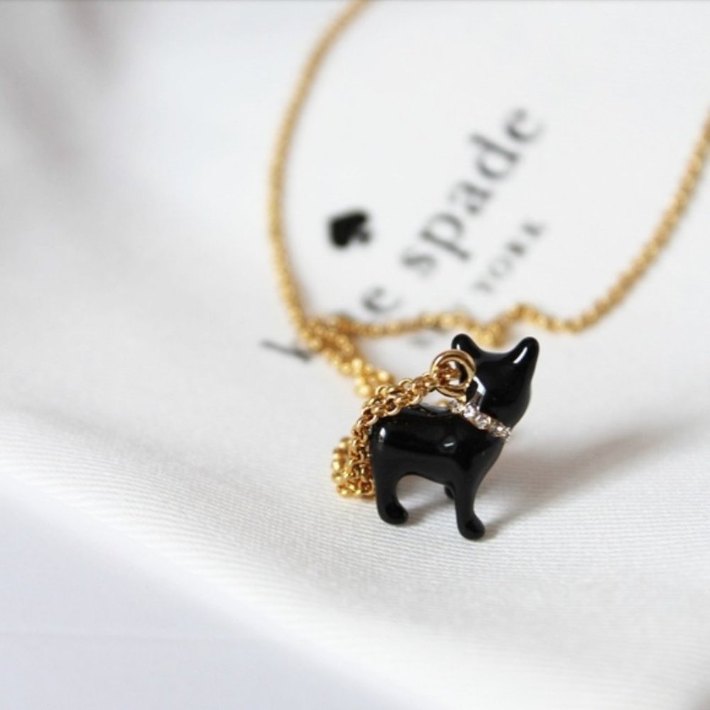NWT KATE SPADE MA CHERIE ANTOINE DOG NECKLACE - Picture 2 of 3